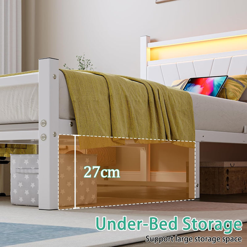Bed Frame with Storage Headboard