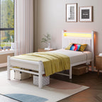 Bed Frame with Storage Headboard