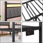 Bed Frame with Storage Headboard