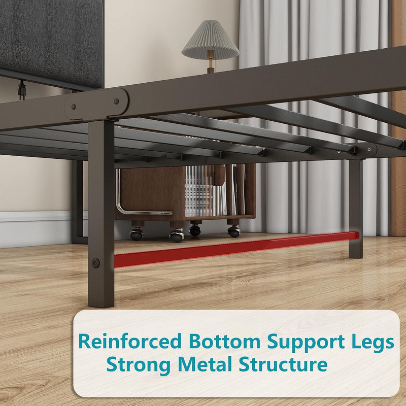 Bed Frame with Storage Headboard