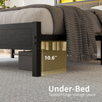 Bed Frame with Storage Headboard