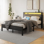 Bed Frame with Storage Headboard