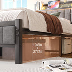 Bed Frame with Storage Headboard