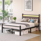 Bed Frame with Storage Headboard