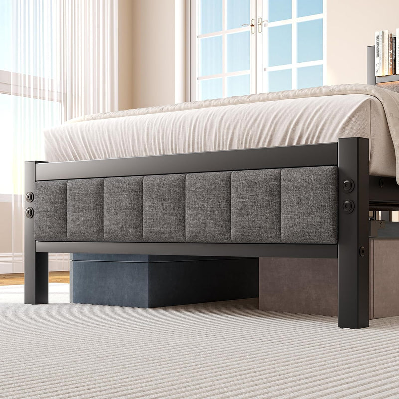 Bed Frame with Storage Headboard