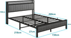 Bed Frame with Storage Headboard