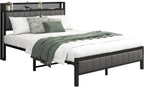 Bed Frame with Storage Headboard