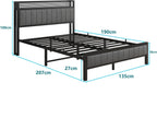 Bed Frame with Storage Headboard Upholstered Platform Mattress