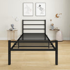 Bed Frame with Storage Metal Headboard and Footboard