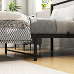 Bed Frame with Storage Metal Headboard and Footboard
