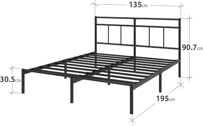 Bed Frame with Storage Space Underneath 14.2'' Height