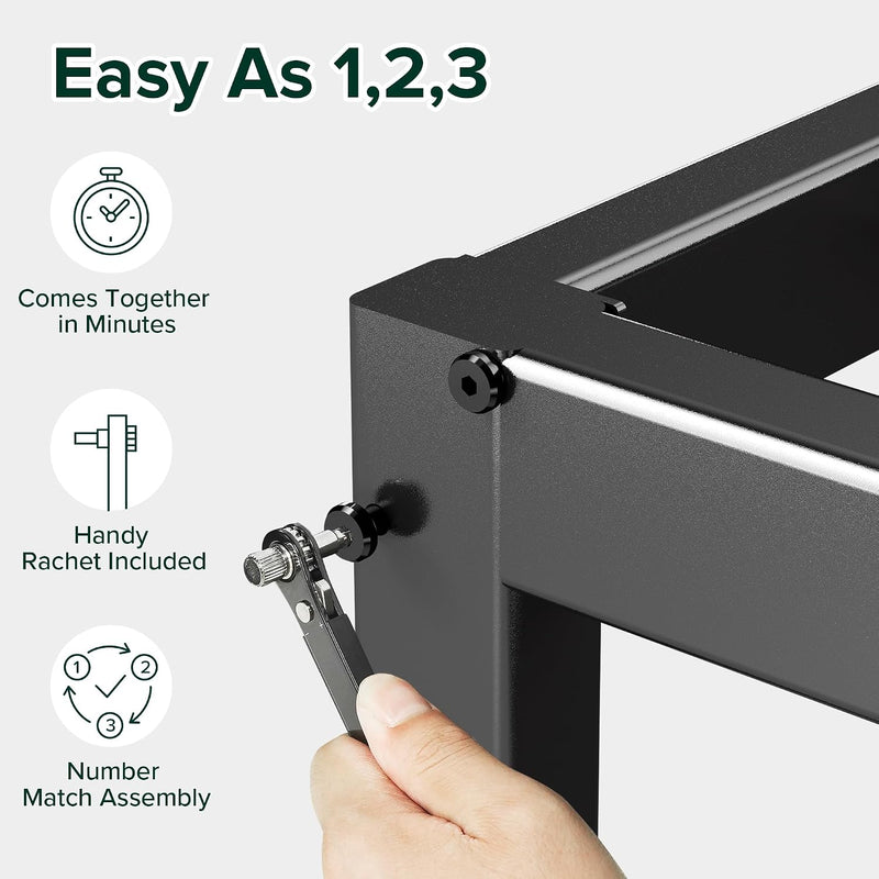 Bed Frame with Storage Space Underneath 14.2'' Height
