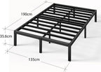 Bed Frame with Storage Space Underneath 14.2'' Height
