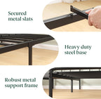 Bed Frame with Storage Space Underneath 14.2'' Height