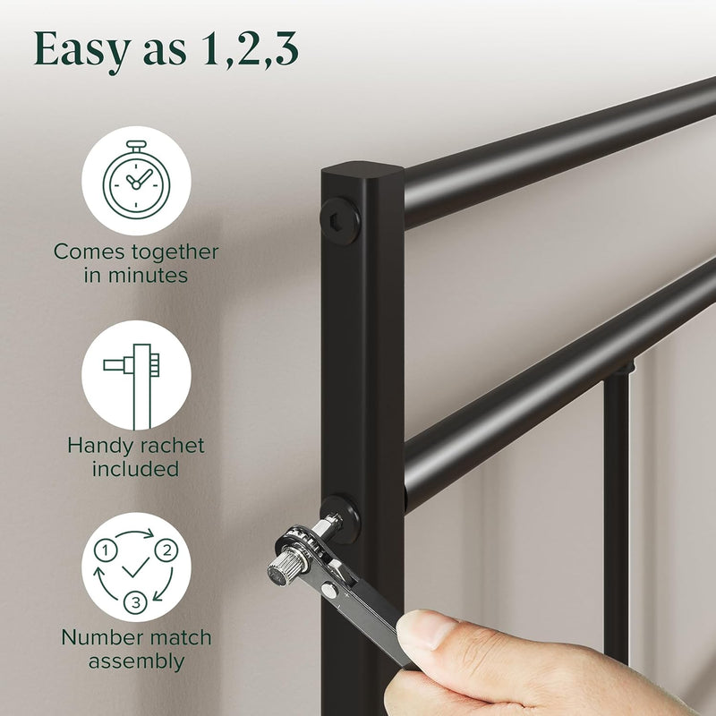 Bed Frame with Storage Space Underneath 14.2'' Height