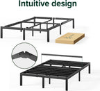 Bed Frame with Storage Space Underneath 14.2'' Height