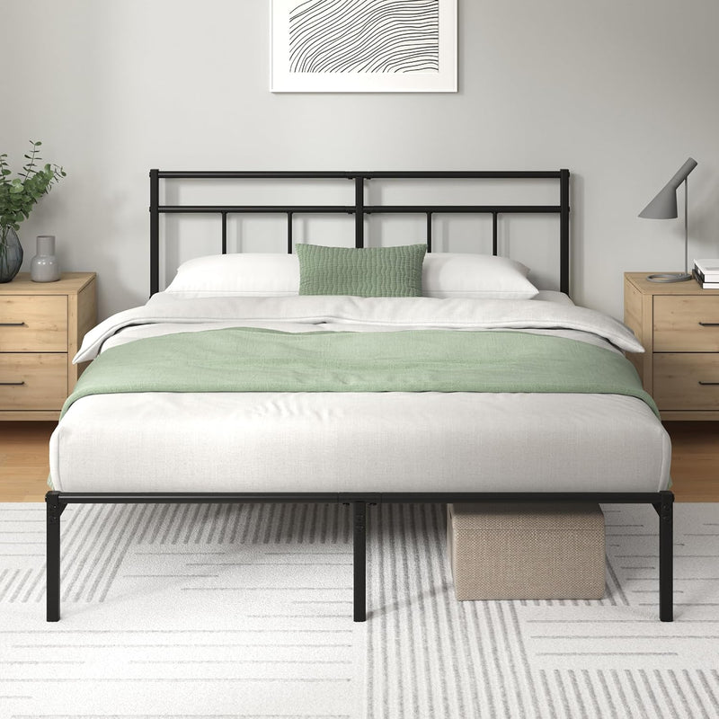 Bed Frame with Storage Space Underneath 14.2'' Height