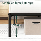 Bed Frame with Storage Space Underneath 14.2'' Height