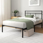 Bed Frame with Storage Space Underneath 14.2'' Height