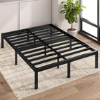 Bed Frame with Storage Space Underneath 14.2'' Height