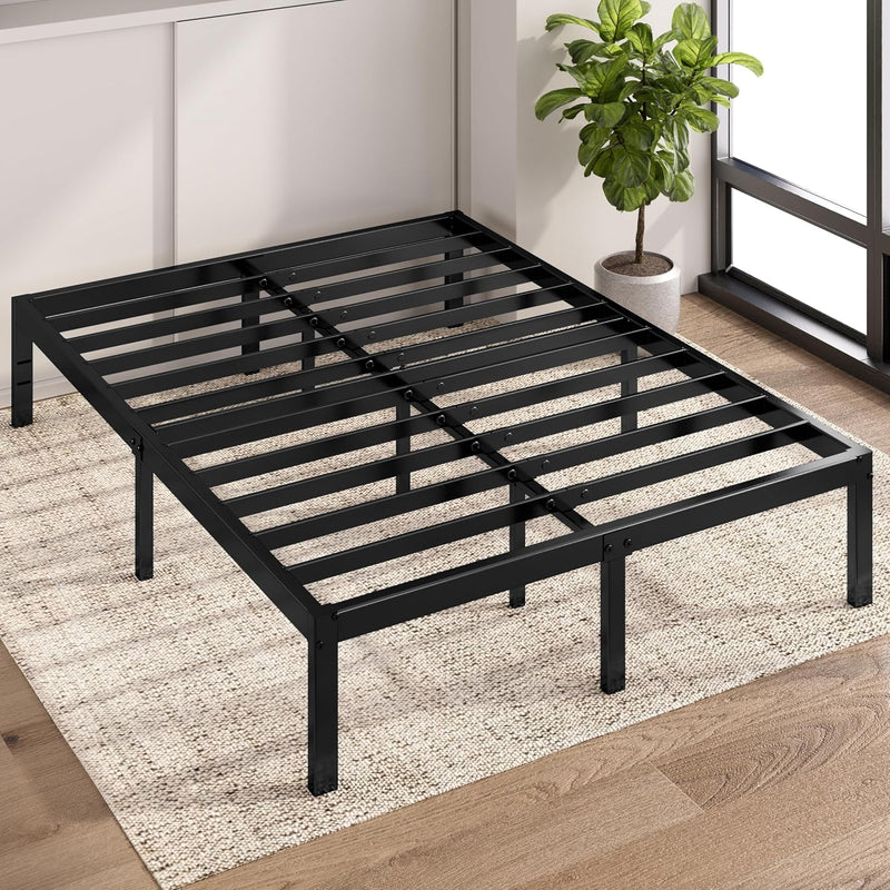 Bed Frame with Storage Space Underneath 14.2'' Height