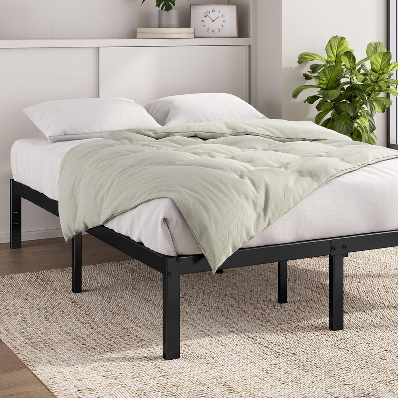 Bed Frame with Storage Space Underneath 14.2'' Height
