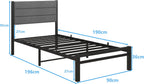 Bed Frame with Velvet Headboard