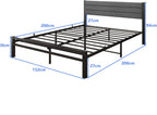 Bed Frame with Velvet Headboard