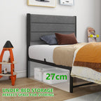 Bed Frame with Velvet Headboard