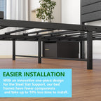 Bed Frame with Velvet Headboard