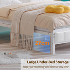 Bed Frames with Storage Headboard and Charging Station