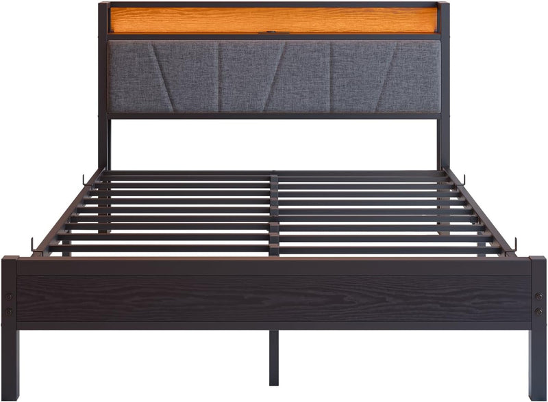 Bed Frames with Storage Headboard