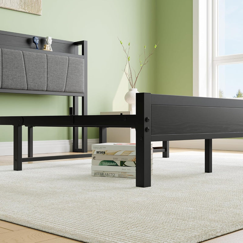 Bed Frames with Storage Headboard