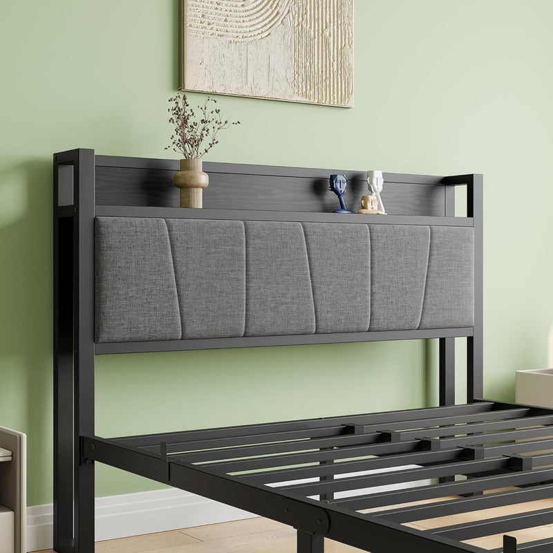 Bed Frames with Storage Headboard