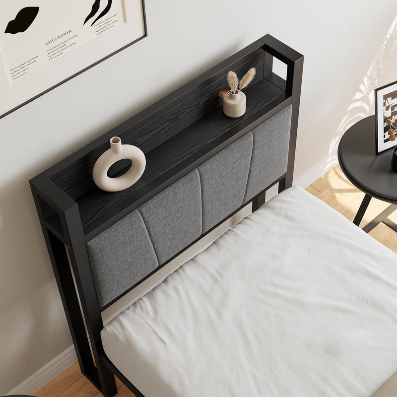 Bed Frames with Storage Headboard