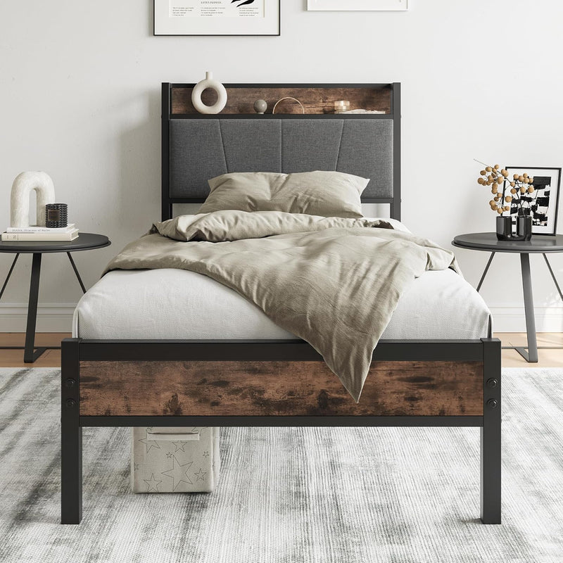 Bed Frames with Storage Headboard