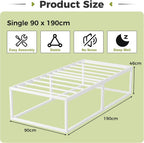 Bed Frame with Sturdy Slats Support