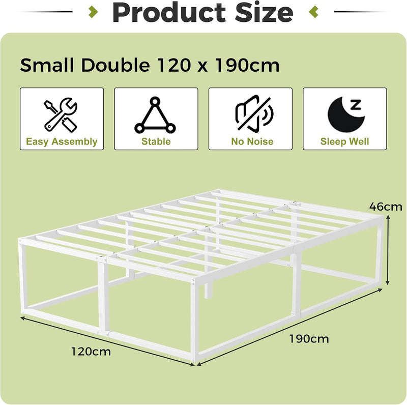 Bed Frame with Sturdy Slats Support