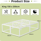 Bed Frame with Sturdy Slats Support