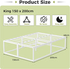 Bed Frame with Sturdy Slats Support