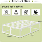 Bed Frame with Sturdy Slats Support