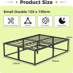 Bed Frame with Sturdy Slats Support