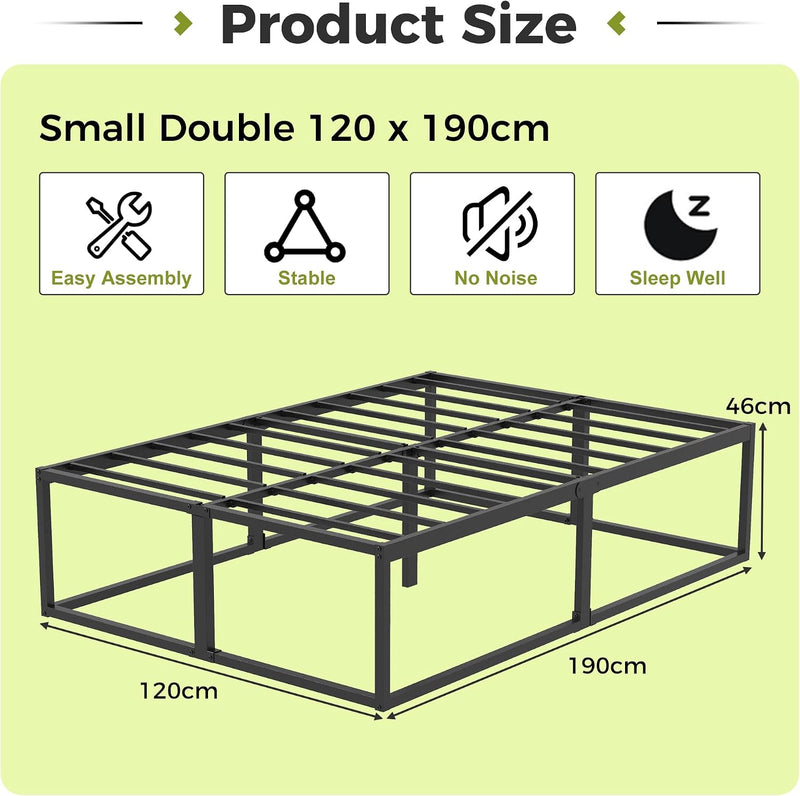 Bed Frame with Sturdy Slats Support