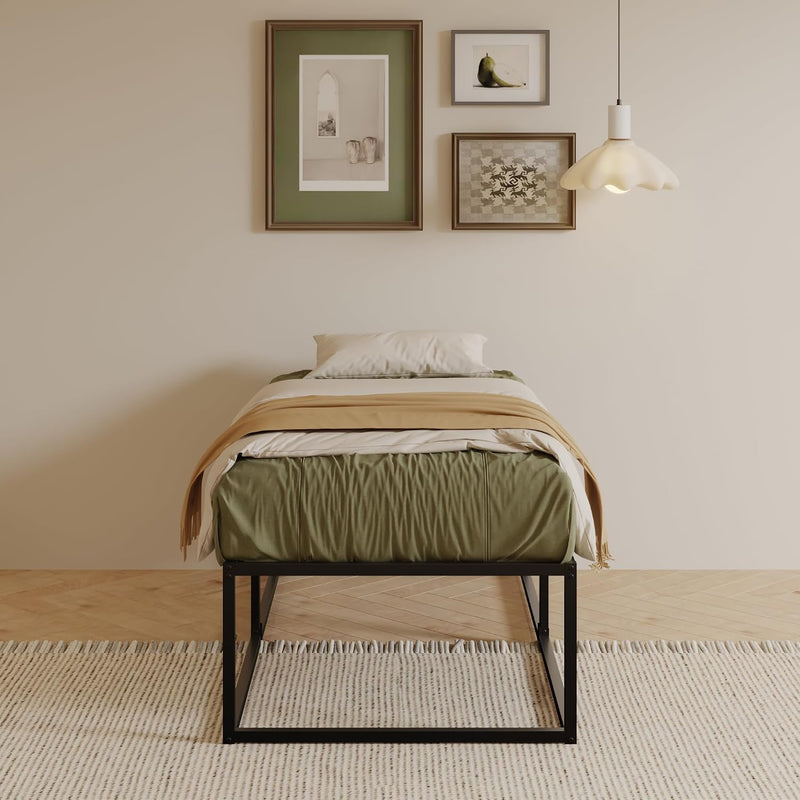 Bed Frame with Sturdy Slats Support