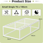 Bed Frame with Sturdy Slats Support