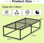 Bed Frame with Sturdy Slats Support