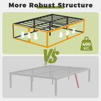 Bed Frame with Sturdy Slats Support