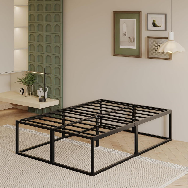 Bed Frame with Sturdy Slats Support