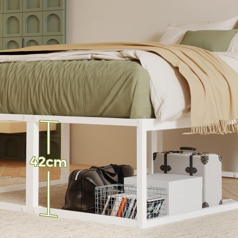 Bed Frame with Sturdy Slats Support