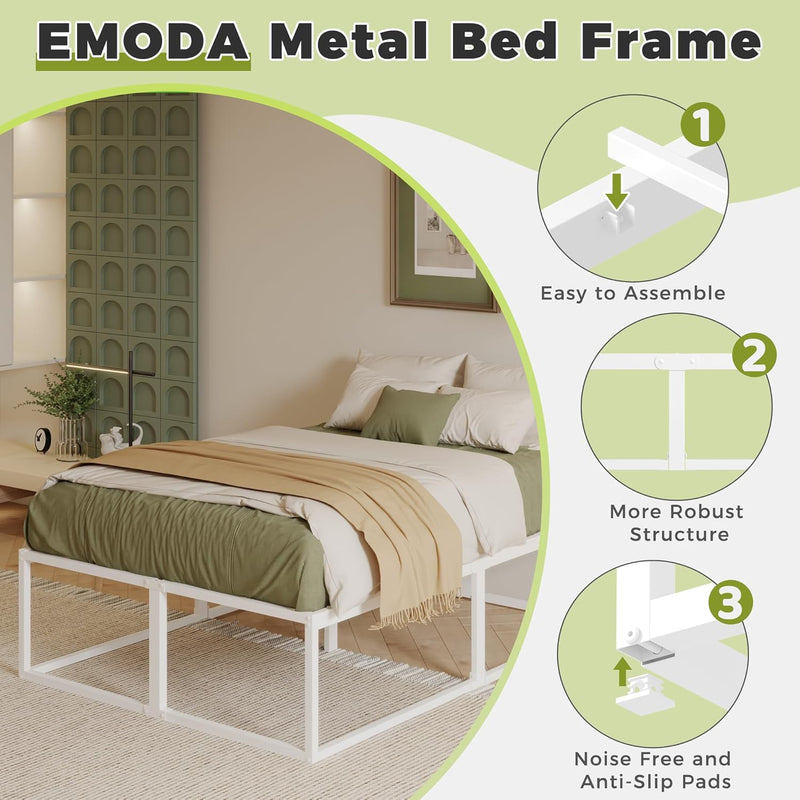 Bed Frame with Sturdy Slats Support